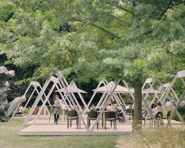 Melbourne architects design temporary dining pavilions for NGV garden