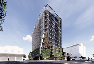 The tower at 458 Wickham Street, Fortitude Valley, designed by Rothelowman.