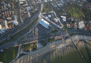 Aerial photography of the former Brookes Jetty.