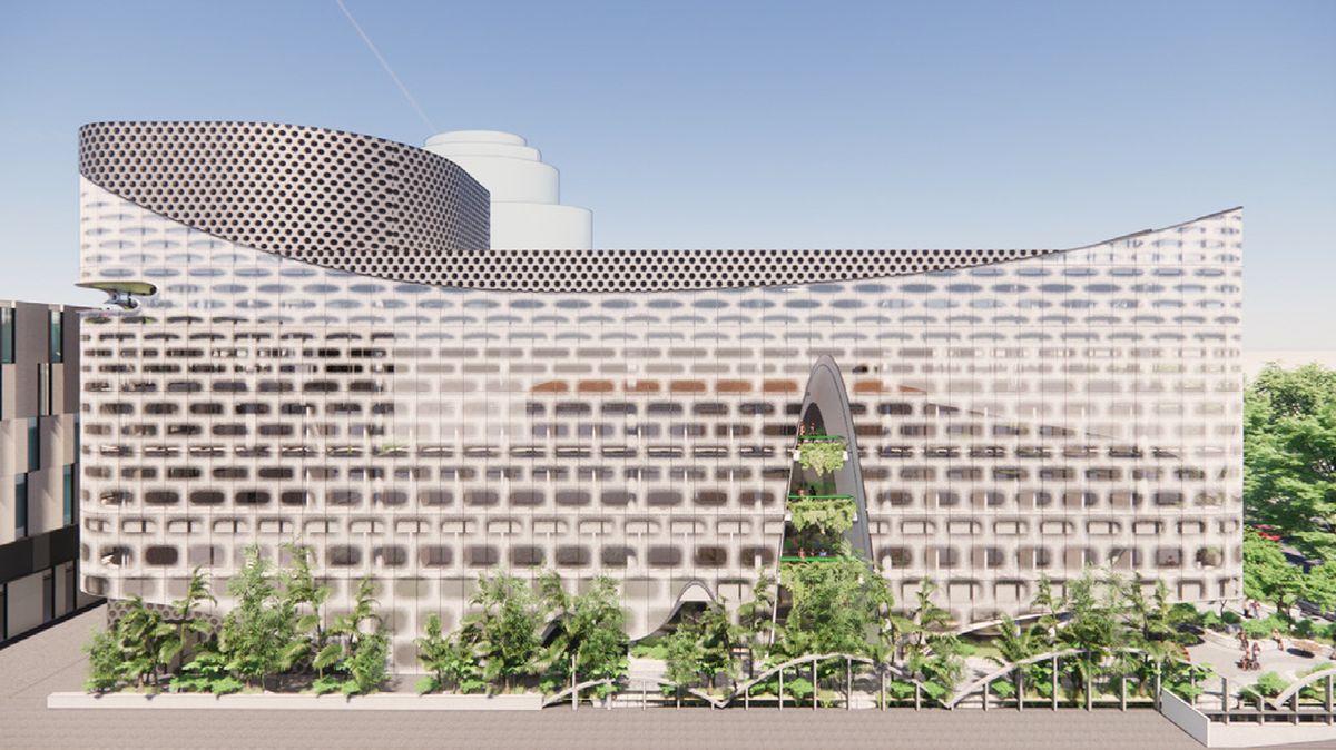 The Victorian Melanoma and Clinical Trials Centre by Lyons, with landscape architecture by Rush Wright Associates.