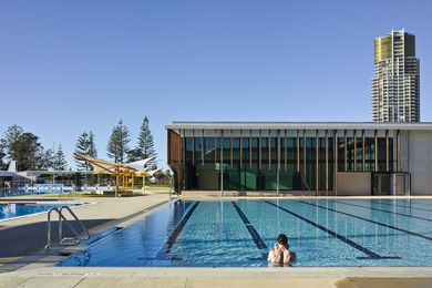 Gold Coast Aquatic Centre by Cox Rayner Architects.