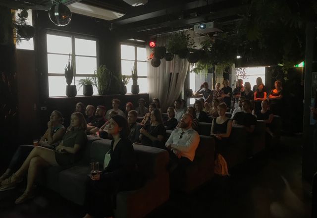 The audience at Flex.