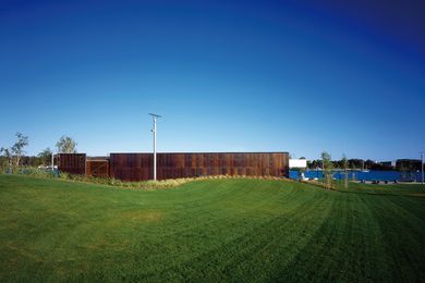 Undulating lawns create hidden places of refuge and elevated places of prospect, allowing the individual to find comfort in both relaxation and play.