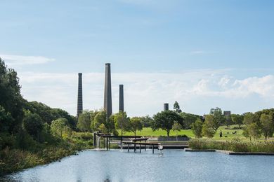 Sydney Park Water Re-Use Project by Turf Design Studio and Environmental Partnership with Alluvium, Turpin and Crawford Studio and Dragonfly Environmental.