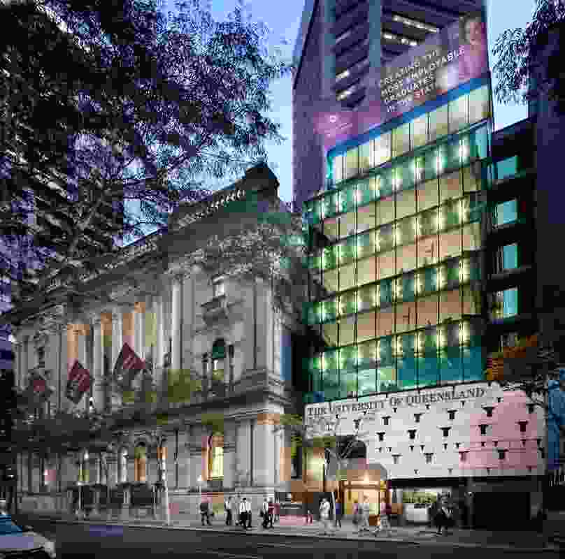 88克里克街的现有办公楼和308张皇后街的前银行建筑银行将被昆士兰大学的使用翻新。