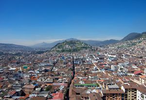 Looking over the old town of Quito, Ecuador - host city of the Habitat III summit.