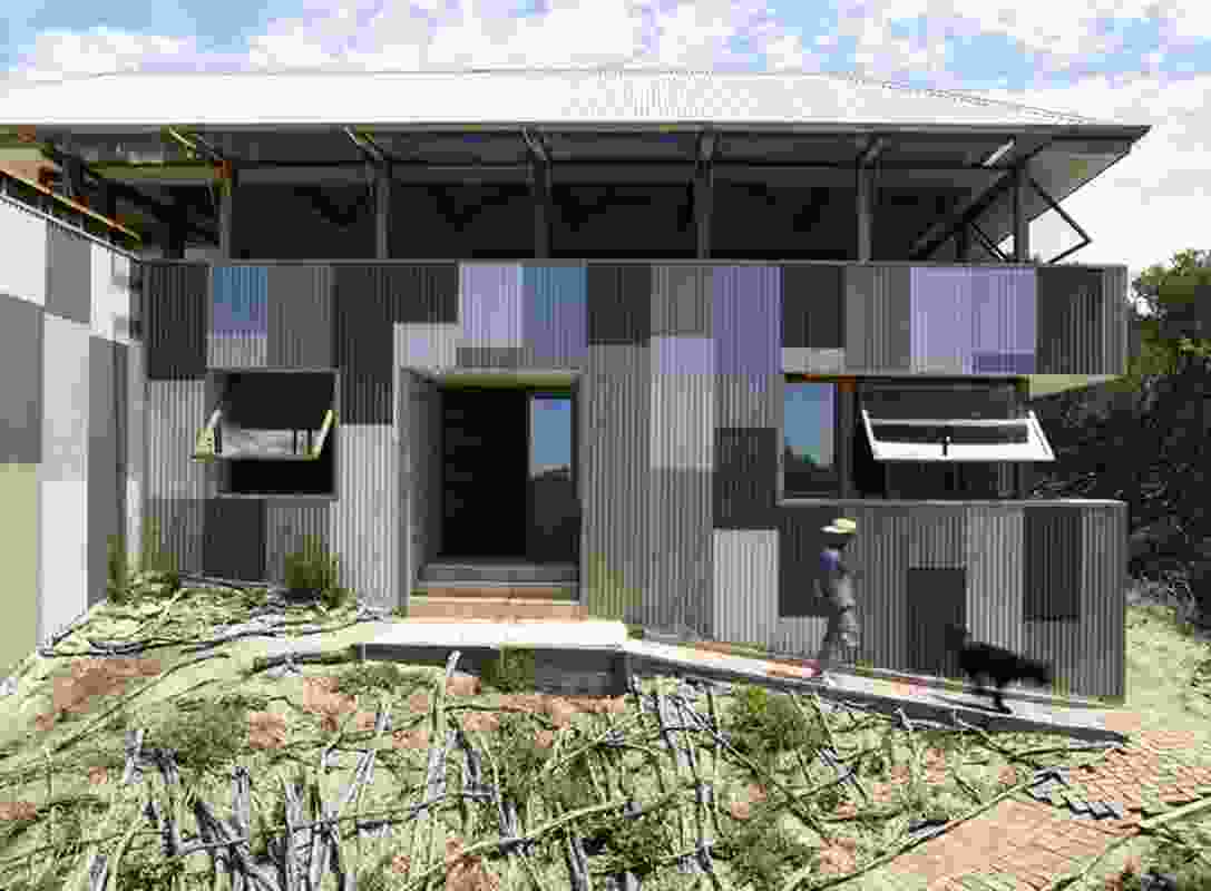 Venus Bay House (2006) is a robust and resourceful house with views over a banksia and tea-tree forest.