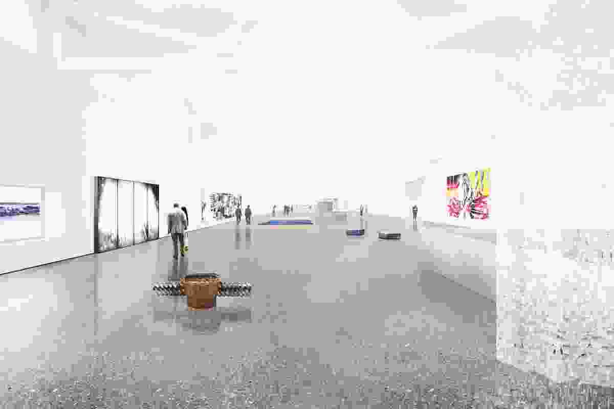 Anonymous finalist GH-1128435973. The exhibitions spaces will hover in the air.