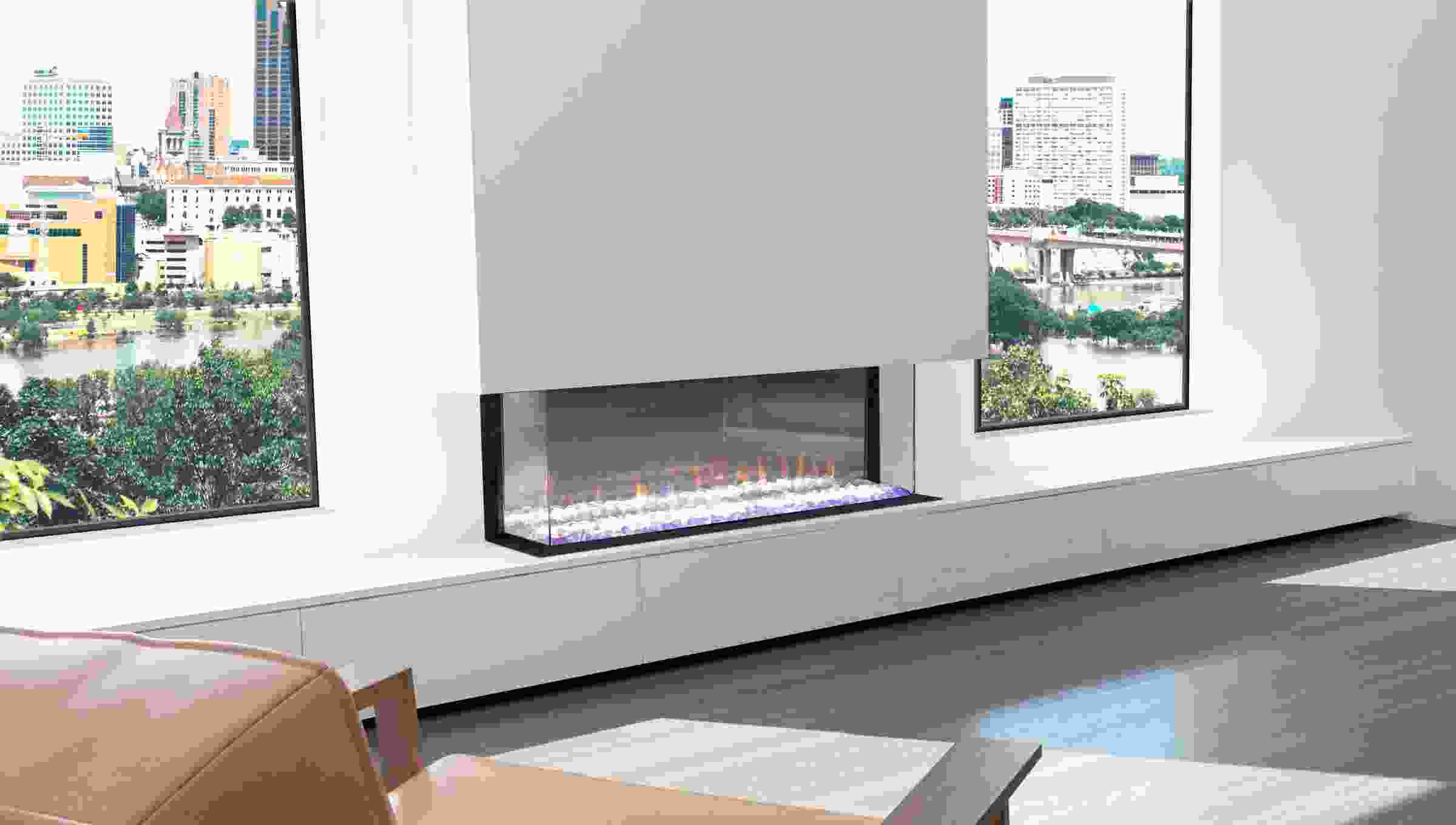 Ambe Linear, Square and Multi frameless electric fireplaces by Escea ...