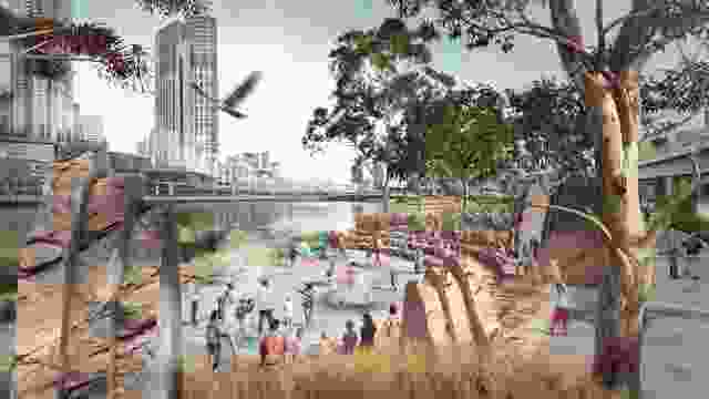 The Falls precinct of City of Melbourne's Greenline project.