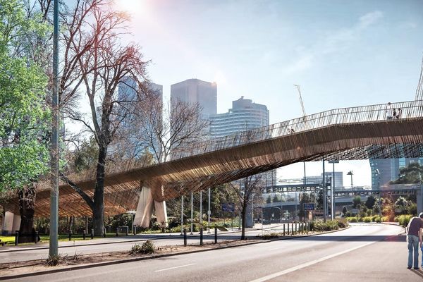 Batman Avenue Bridge by John Wardle Architects in collaboration with NADAAA and Oculus Landscape Architects