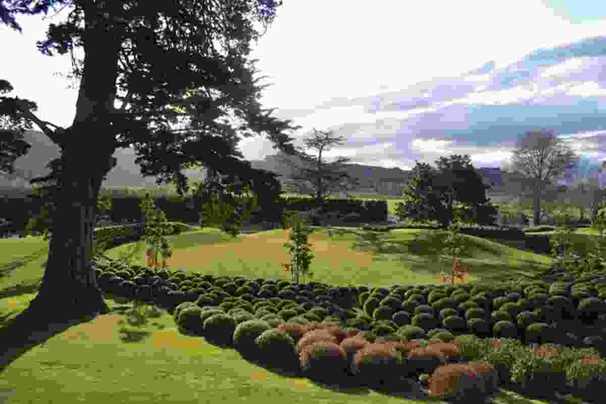 Sculptured gardens surrounding the homestead.