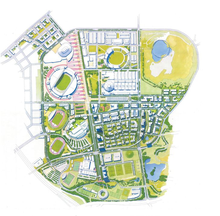 Sydney Olympic Park Map Sydney Olympic Park 2030: The City In A Park | Architectureau