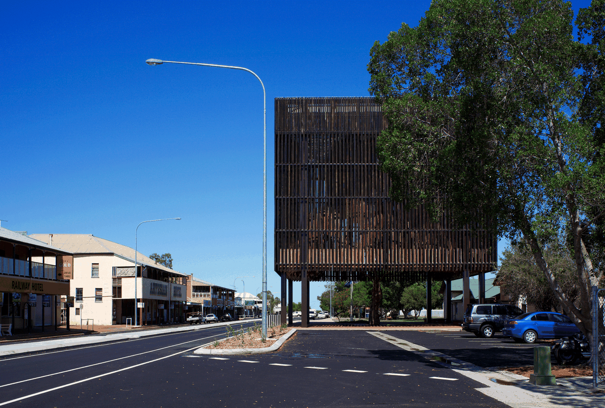 Main Street Barcaldine by M3 Architecture and Brian Hooper Architect (architects in association) with Barcaldine Regional Council.