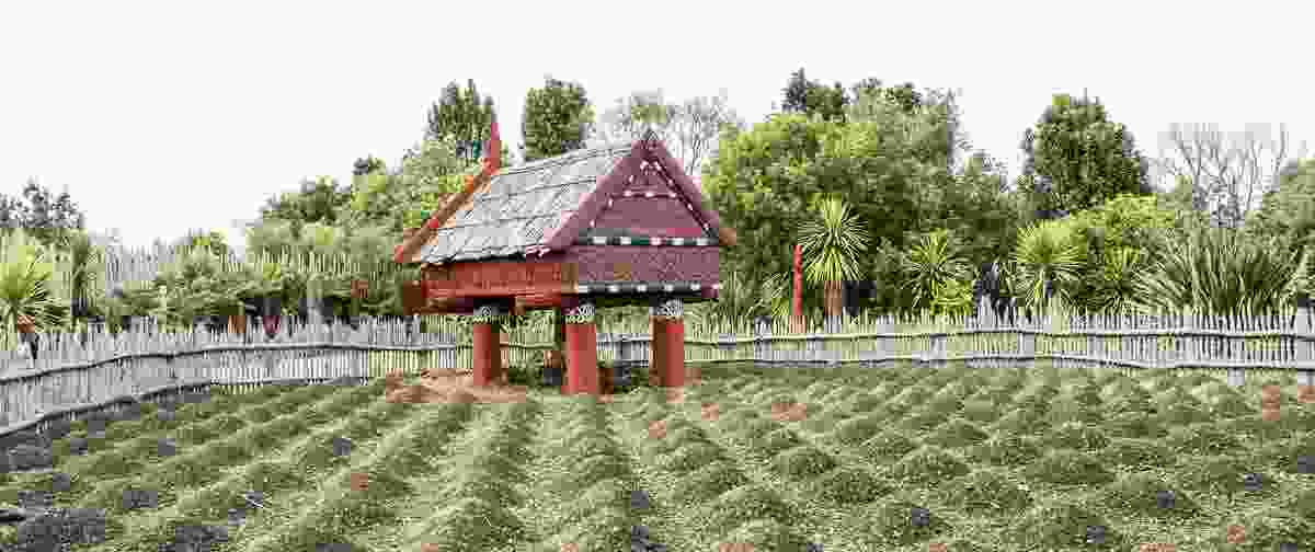 The Te Parapara garden at Hamilton Gardens is New Zealand's only traditional Maori productive garden. The garden showcases traditional practices, materials and ceremonies relating to food production and storage. 