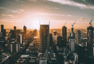 Melbourne skyline.