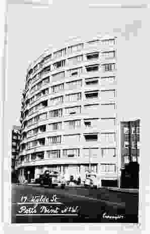 17 Wylde Street (designed 1948, completed 1951) by Aaron M. Bolot.