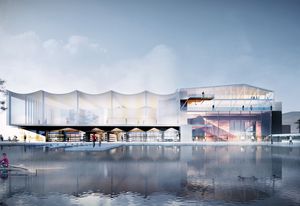 Indicative render of proposed Power House Community Hub by John Wardle Architects.