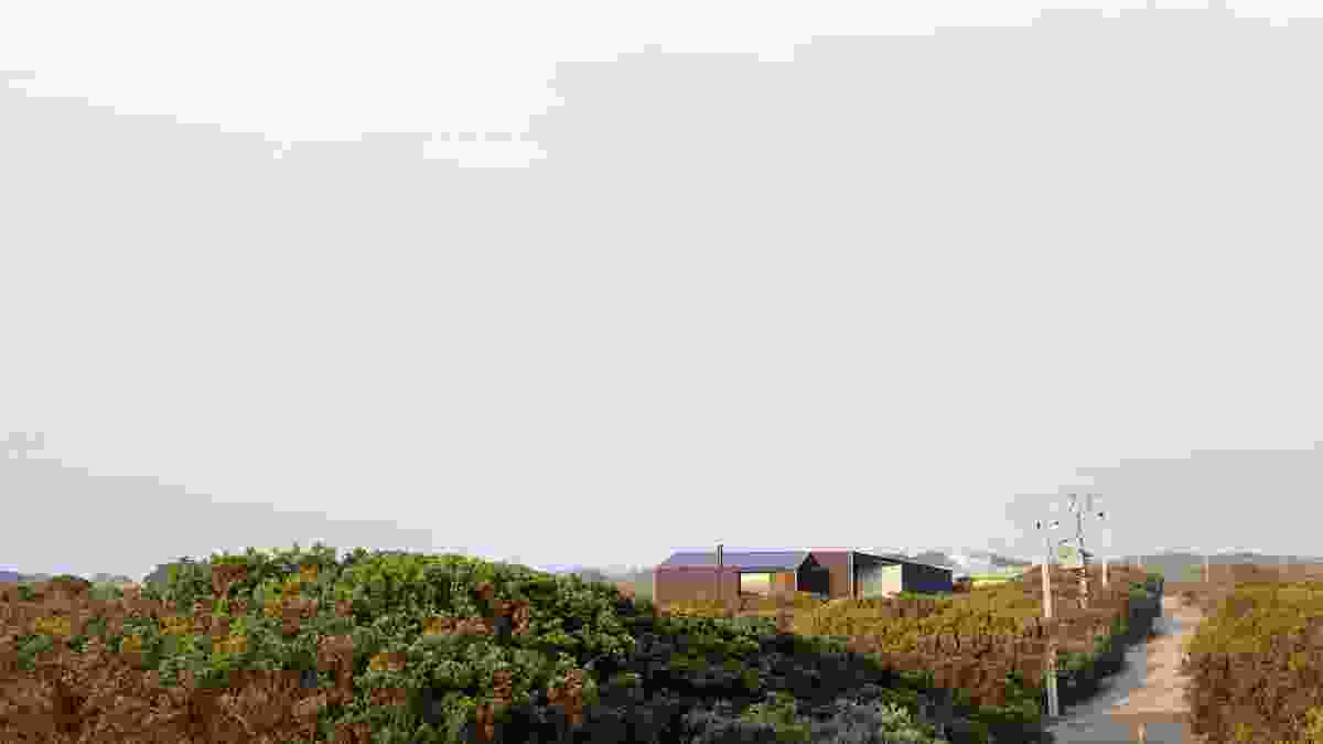 Barwon Heads House’s workmanlike exterior responds to the extreme conditions of the coastal site.