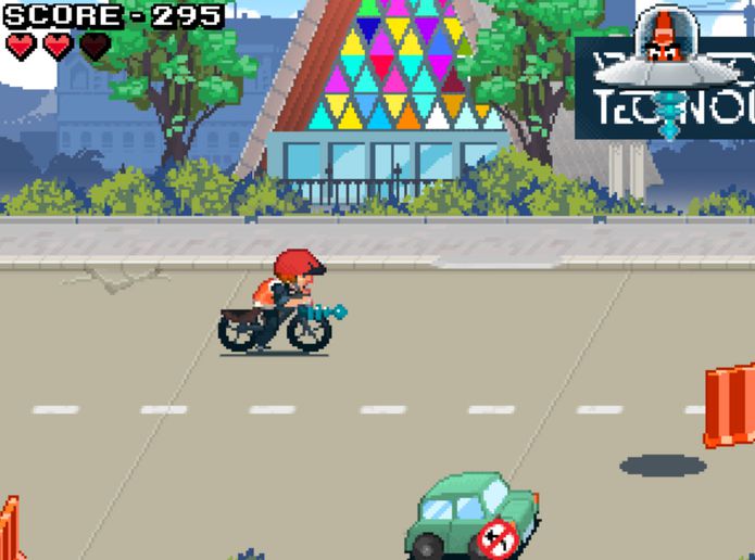 A screenshot from the Super Street Arcade installation.