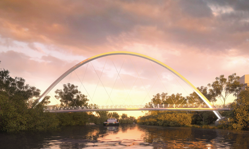 Australia’s first diagonal span arch bridge mooted for Parramatta