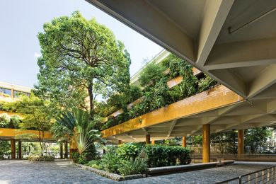 The design of the Australian Embassy in Bangkok, by Ancher Mortlock and Woolley and Bruce Mackenzie Design, aspired to express unity between the global and the local.