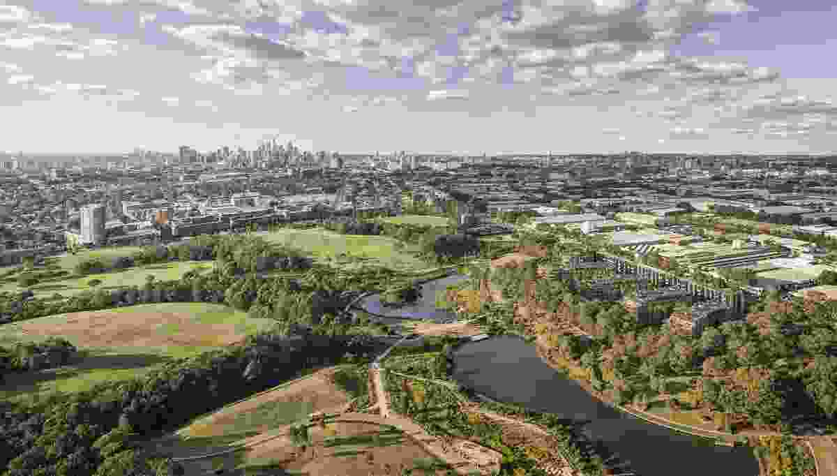 The proposed One Sydney Park development by MHN Design Union, Silvester Fuller and Sue Barnsley Design will be surrounded by the 44-hectare Sydney Park.