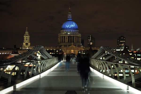The Question Mark Inside by Martin Firrell, St Paul’s Cathedral, London, 2008.