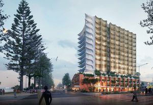 The Old Burleigh Theatre Arcade development at 64 Goodwin Terrace by Conrad Gargett.