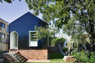 The new pavilion has the charm of a child’s drawing of a house. Photograph: Christopher Frederick Jones.