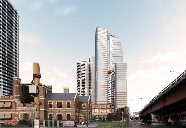 The 3-83 Kings Way and 127-129 Kavanagh Street towers, designed by Elenberg Fraser.