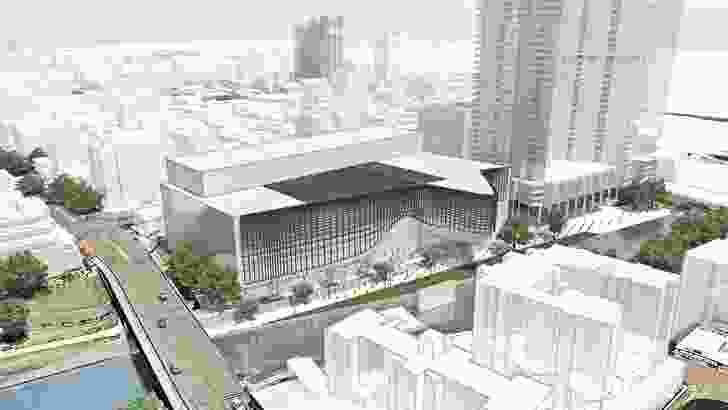 Indicative render of the proposed new Powerhouse Museum in Parramatta.