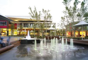 The water fountain at Rouse Hill’s town square.