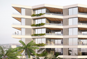 Bates Smart's winning design for apartments at Kangaroo Point in Brisbane.
