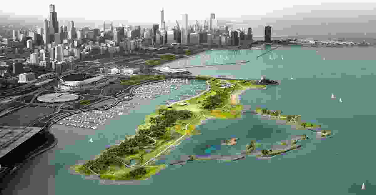 The proposed Northerly Island by Studio Gang Architects