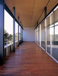 The verandah space of the rooftop extension.