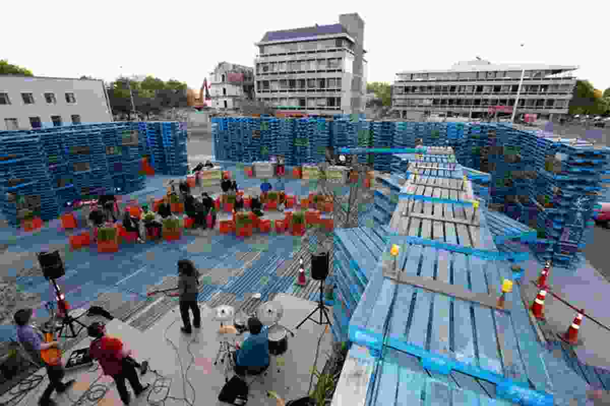 Pallet Pavilion offered a temporary venue for music and cultural events
