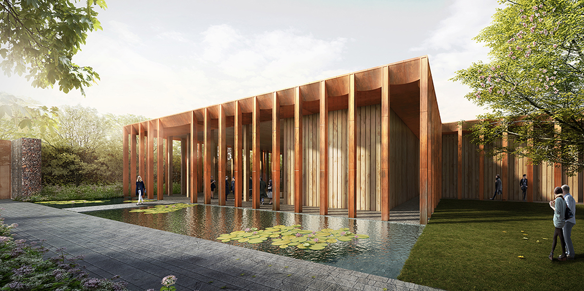 The Gathering Place in the proposed Acacia Remembrance Sanctuary designed by CHROFI and McGregor Coxall.
