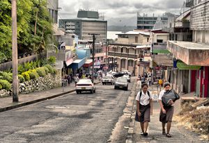 Street scene from Suva, Fiji, 2012.