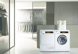 Miele W 5000 WPS Supertronic washing machine and the Miele T 8000 WP Supertronic HeatPump dryer.