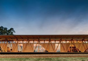 Constructed of predominantly prefabricated components, the Incubator meets a challenging brief for a building that was quick to construct, was easy to relocate in the future and would allow flexibility of use.