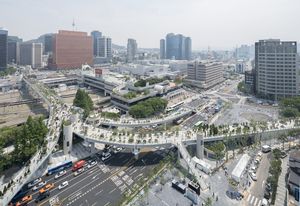 Dutch studio MVRDV has converted a former overpass into a plant-covered walkway in Seoul, South Korea.