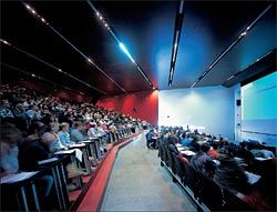 Interior of the lecture
theatre.