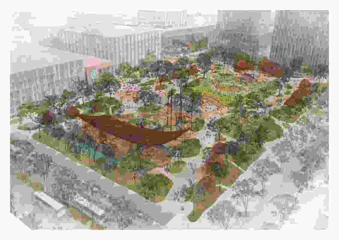Competition scheme for Bradfield Central Park by Turf Design Studio.