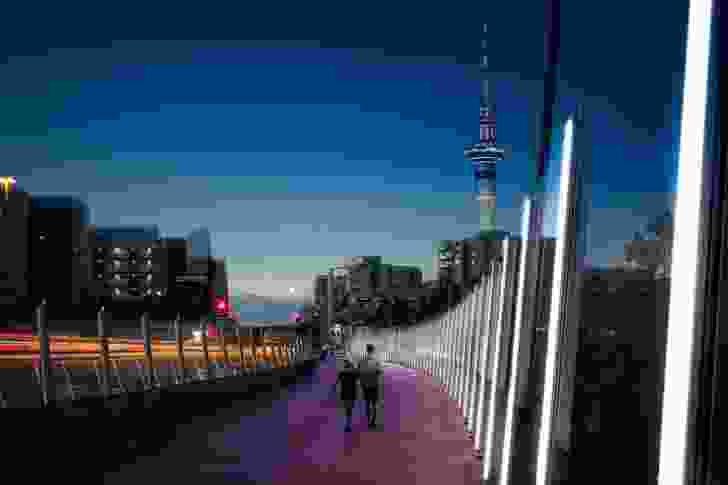 A render of the north section of the Nelson Street cycleway.