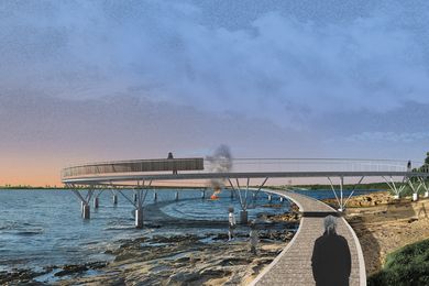 Aileen Sage Architects, Bangawarra, Djinjama and Event Engineering collaborated on a submission for the Kamay 2020 Project, a joint Australian and New South Wales government initiative to commemorate the two-hundred-and-fiftieth anniversary of the encounter between Aboriginal Australians and the crew of HMB Endeavour at Kurnell. Their proposal, Ganbyuma (To Make Fire), was shortlisted.