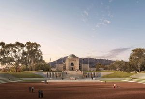 The parade ground an proposed new southern entrance designed by Scott Carver.