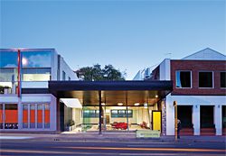 Elevational view of the restored shopfront by Riddel Architecture.