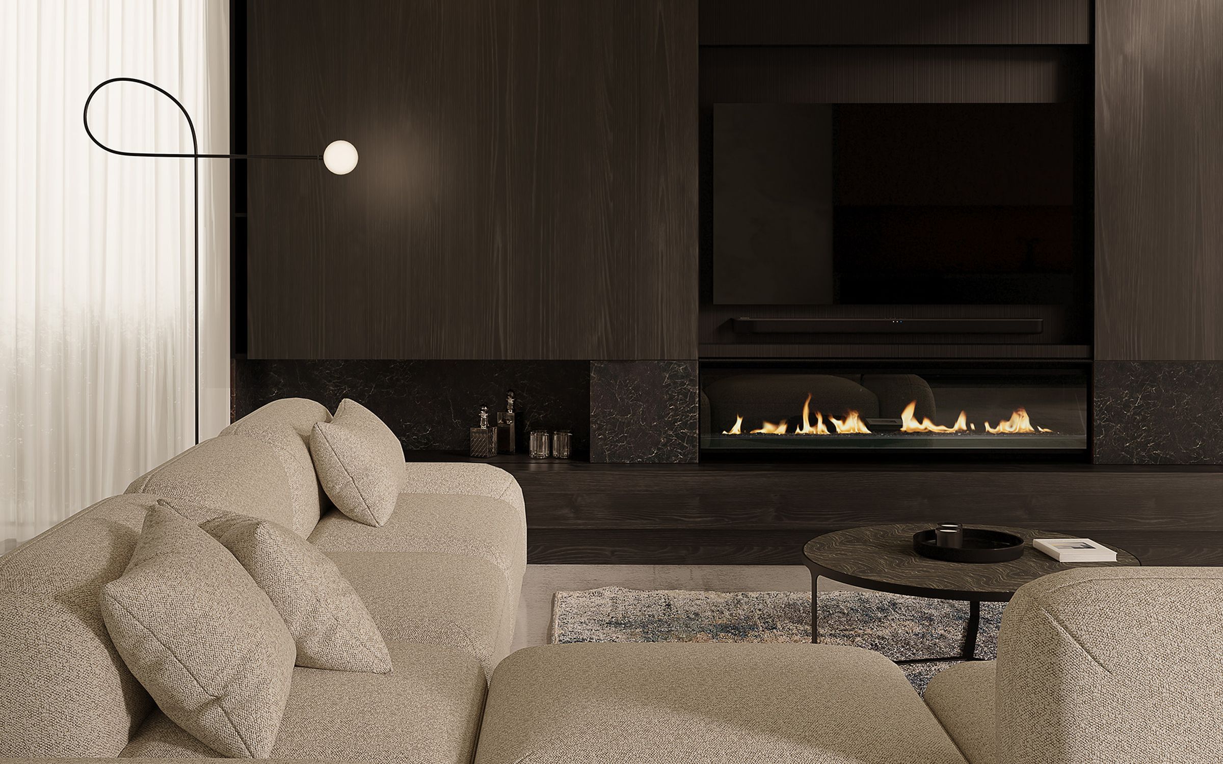 LR Series Electric Fireplace from Escea | ArchitectureAu
