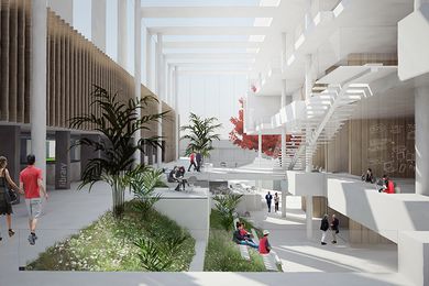 The main building will link two platforms using a series of stairs and tiers, and will also incorporate an indoor garden to reflect its tropical location.